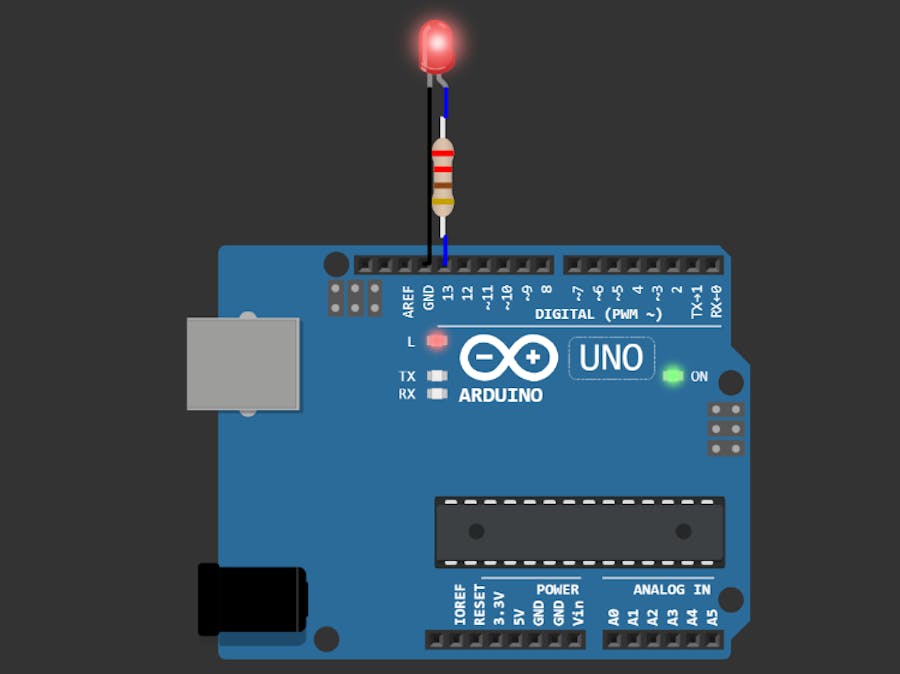 Blink Fast LED - Arduino simulator- Basic Example - 2022 