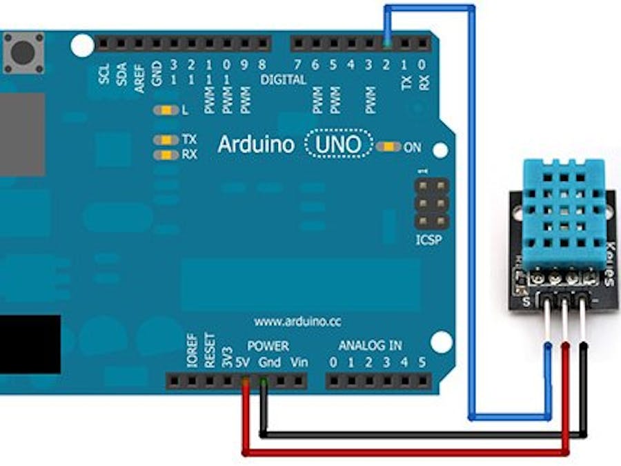 Temperature and humidity sensor with Arduino