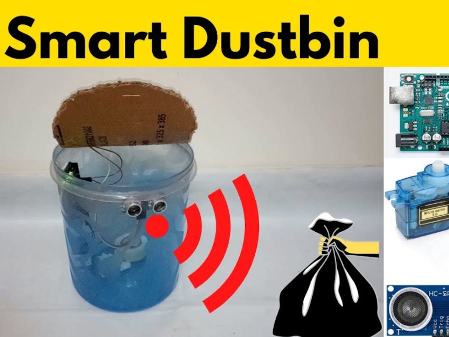 Smart Dustbin using Arduino, Ultrasonic Sensor, Servo Motor