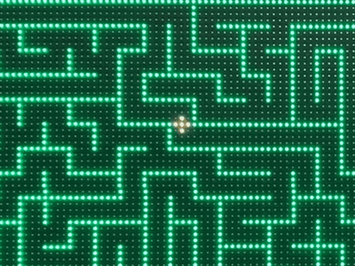 Creating and Solving Mazes on a 128 x 64 LED Panel