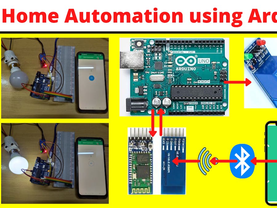 Home Automation using Arduino, Relay, Bluetooth