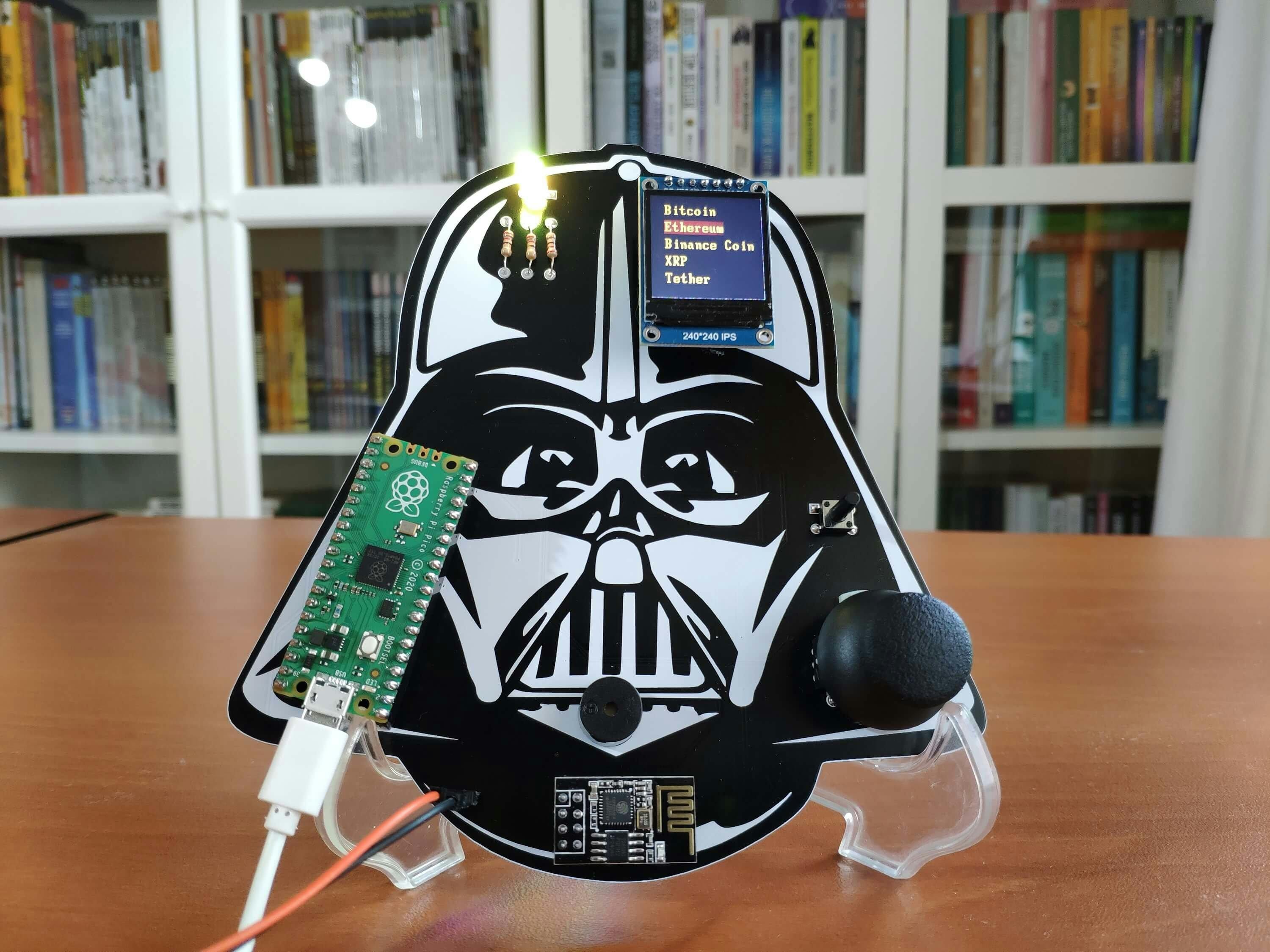 Darth Vader IoT Cryptocurrency Tracker and Display w/ Pico - Hackster.io