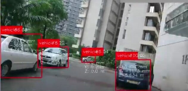 demo ofVehicel Detection real-time on OAK-D