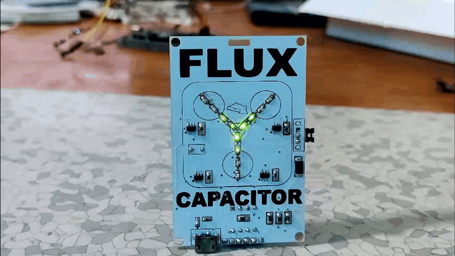 Flux Capacitor PCB Badge 