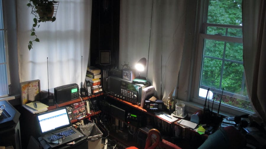 Jock Elliott's Radio Shack Gets an Antenna Upgrade — Hidden Around the Walls and Ceiling - Hackster.io