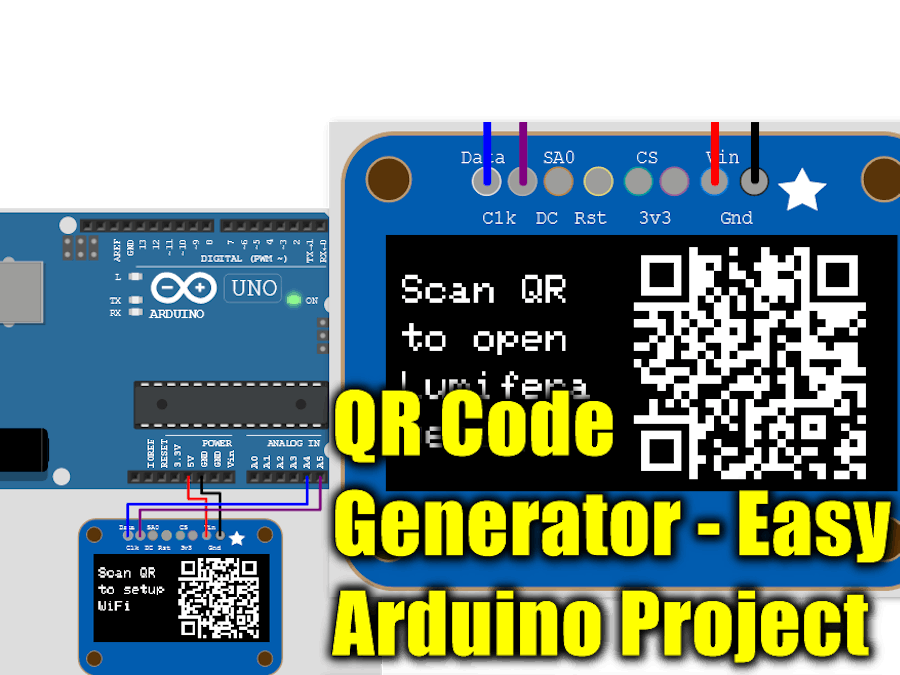 Arduino Simulator - QR code generation on Arduino & SSD1306