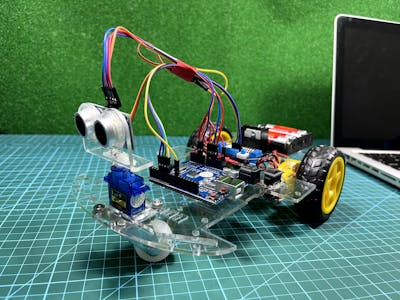 Arduino Obstacle Avoiding Robot Car 2WD With AA Battery