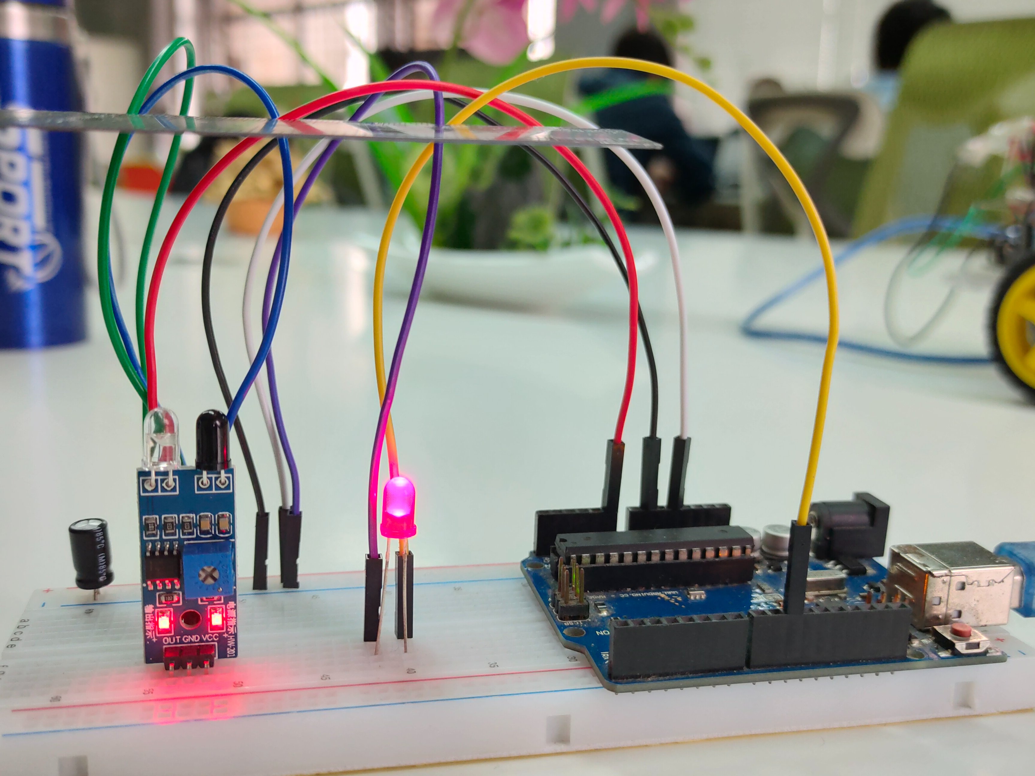 Obstacle Detection Using IR Sensor - Arduino Project Hub