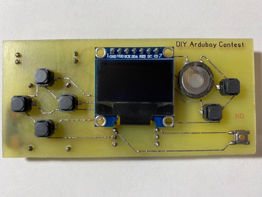 DIY Arduboy on home PCB