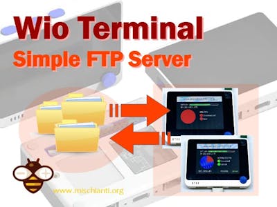 Simple FTP Server library Wio terminal with status display