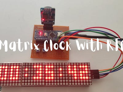 Led Matrix Clock using Arduino And RTC Module