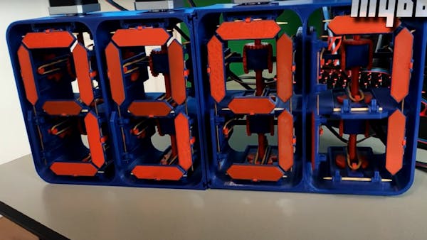A Massive Mechanical 7-Segment Clock - Hackster.io