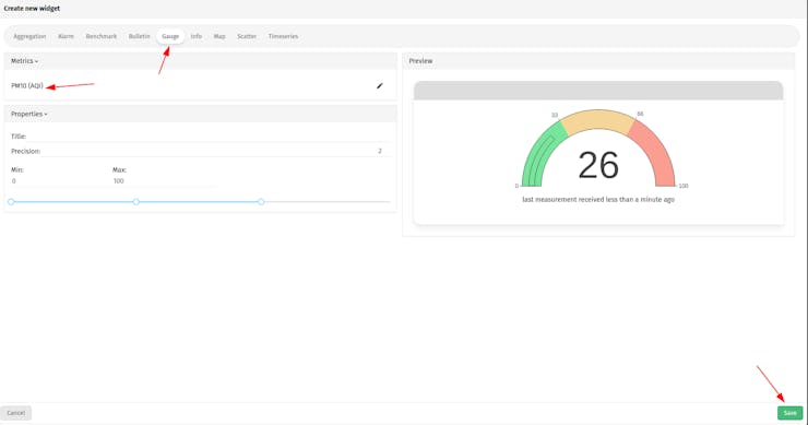 Creating a dashboard on Waylay IO