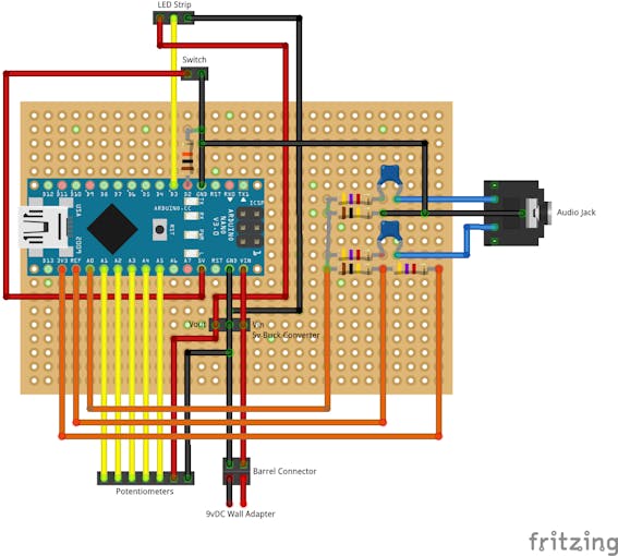 Audio Spectrum Visualiser with Colour Selection - Arduino Project Hub