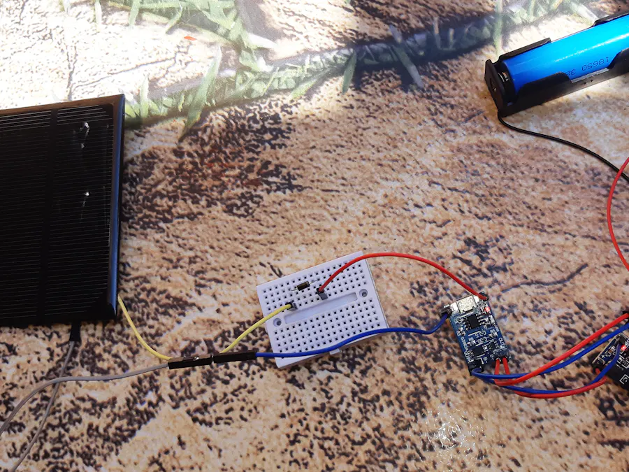 Environmental monitoring with solar energy charging system