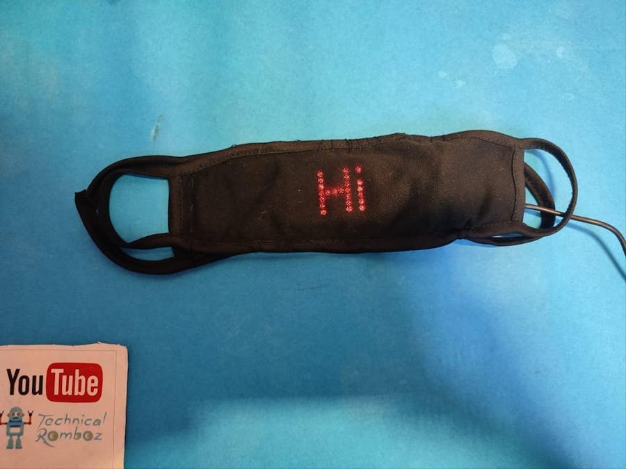 Covid 19 Led mask using arduino nano