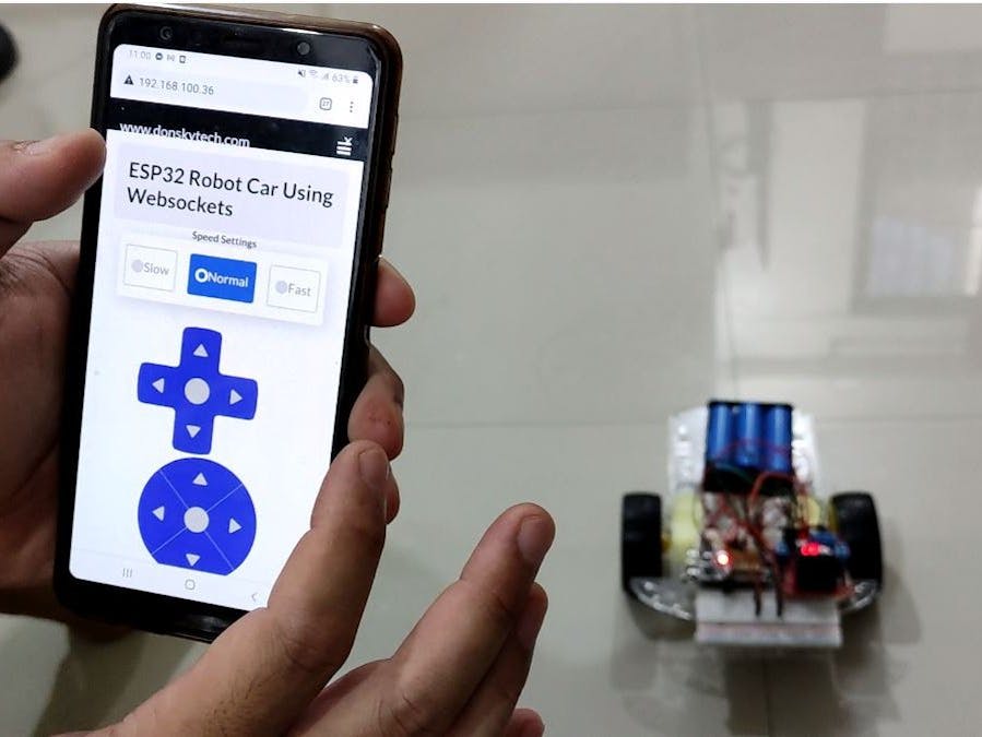ESP32 Robot Car Using Websockets and PlatformIO IDE