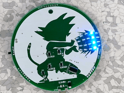 Goku PCB Badge