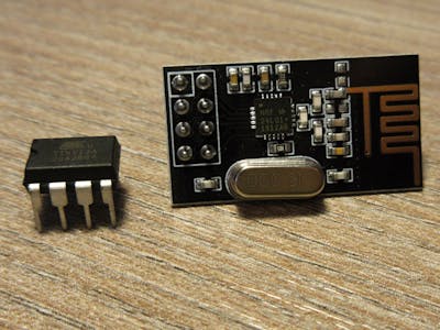nRF24L01+ for ultra-low-power sensor with ATtiny13A (3 pins)