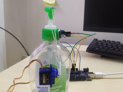 IR Based touchless hand sanitizer