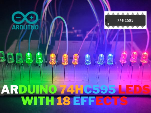 Arduino 74hc595 Shift Register With 18 eflects