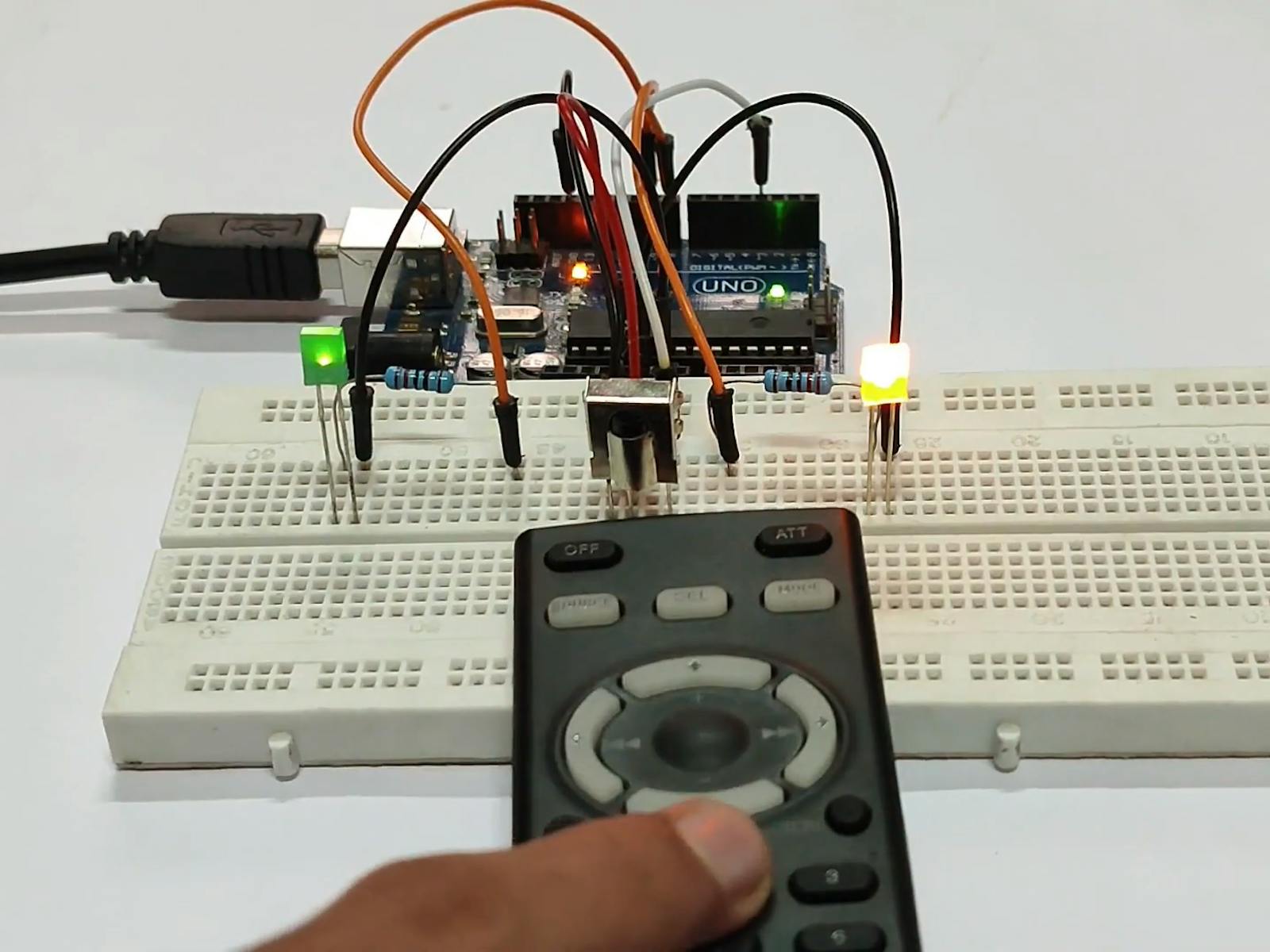 Arduino IR Remote to Control LEDs ON and OFF