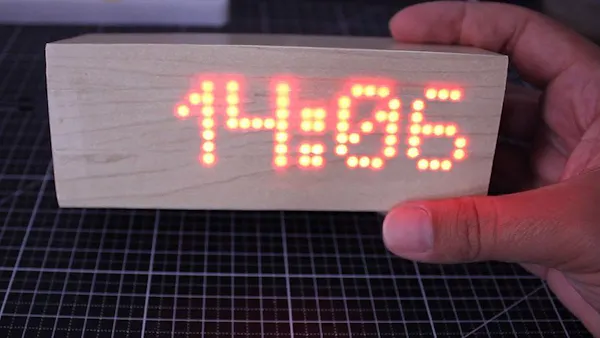 This Wooden Block Hides an Arduino-Compatible Smart Clock That Tracks a ...