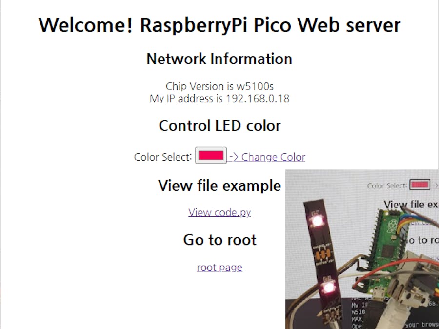 Controlling an LED using Raspberry Pi Pico W based Webserver
