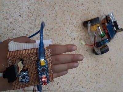 Hand Gesture Controlled robot