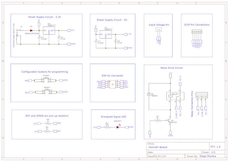 Figure 2 - Electronic Schematic of the Shield
