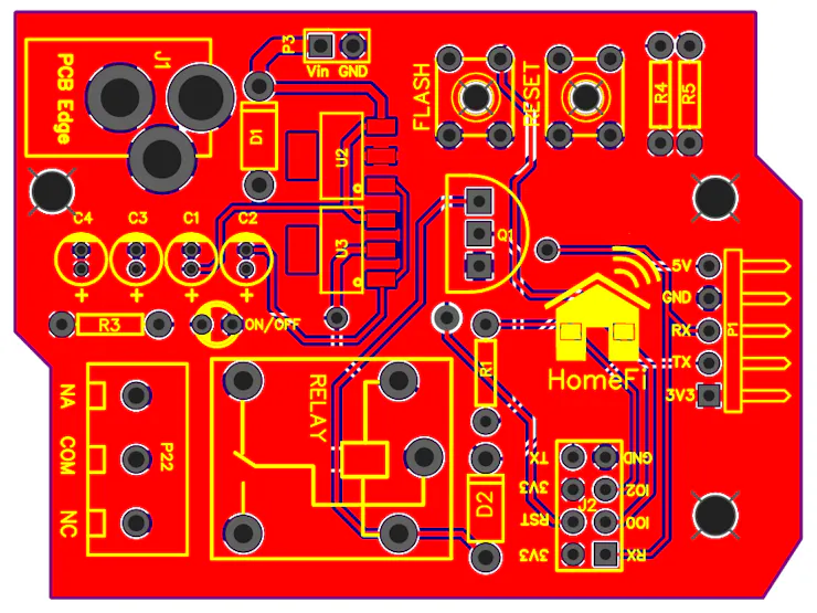 Figure 11 - Layout of our printed circuit board.