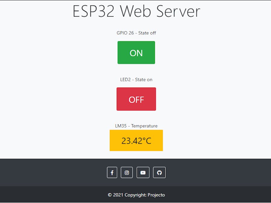 Orientar Universal Ser ESP32 Web Server with Bootstrap - Hackster.io