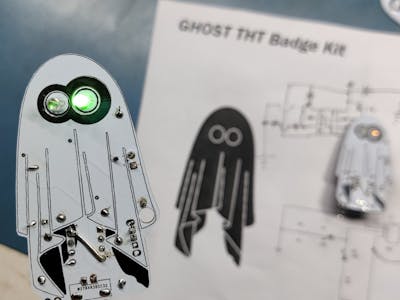 Yet Another Badge, A Ghost Badge made from 555 Timer IC
