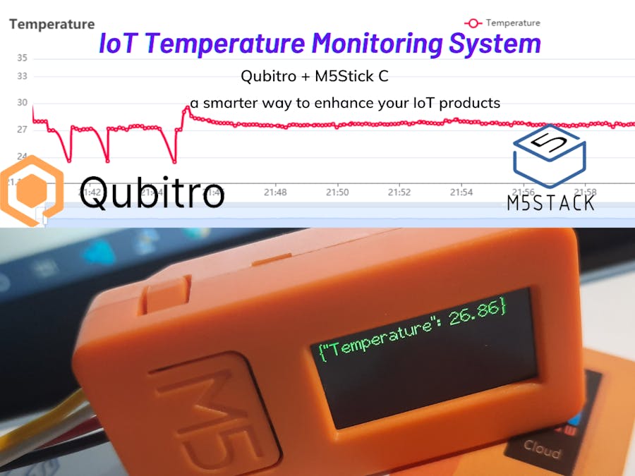 IoT Temperature Monitor using M5Stick and Qubitro