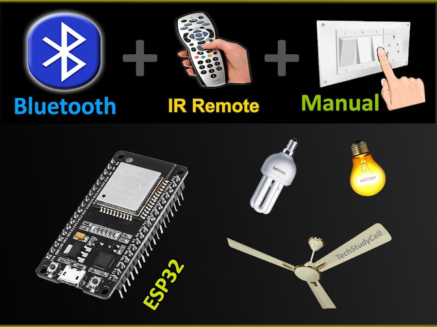 ESP32 Bluetooth Home Automation With IR Remote Control Relay