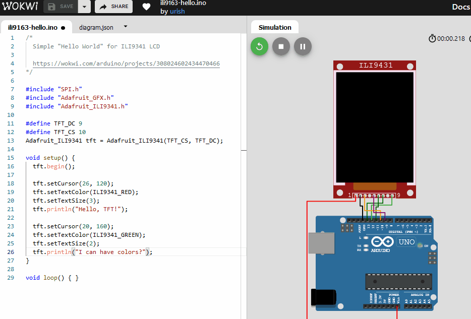 arduino emulator mac tft