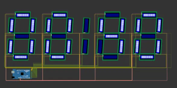 Someone connected 32 LCDs and did this - Arduino Simulator - Hackster.io