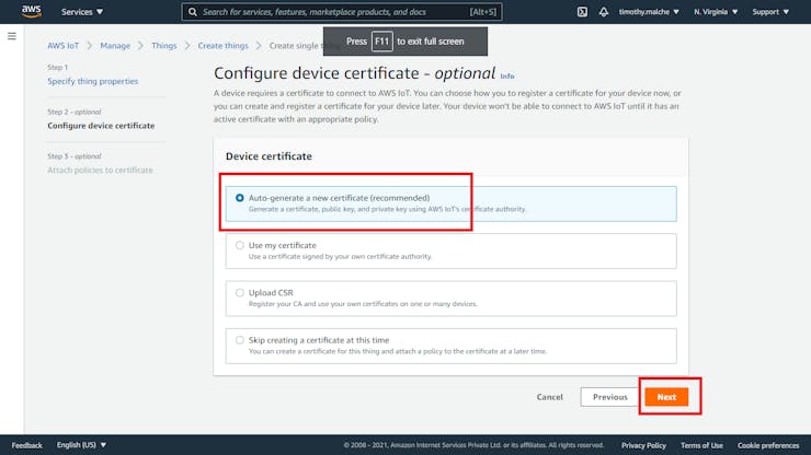 Auto-Generate certificate