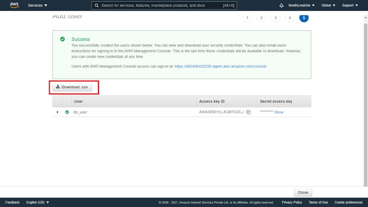 IAM User credentials