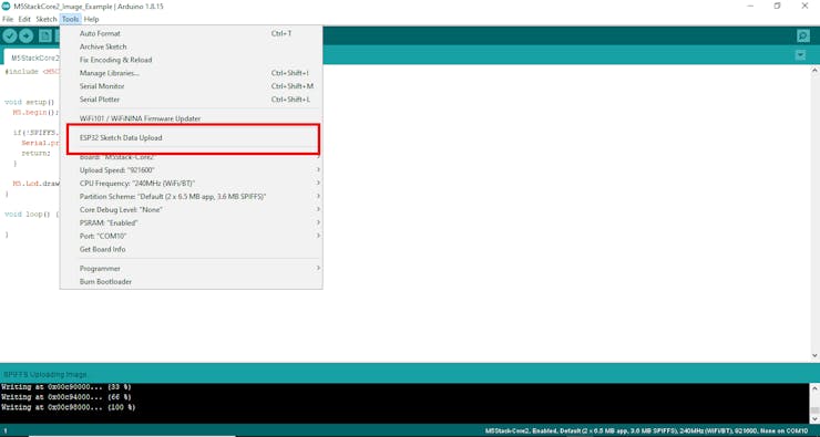 ESP Sketch data upload