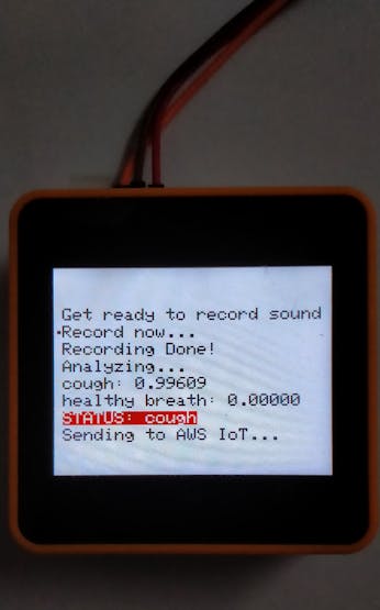 Inferencing result (cough)