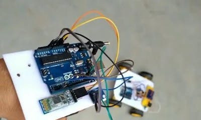 Gesture Control Robot using Arduino