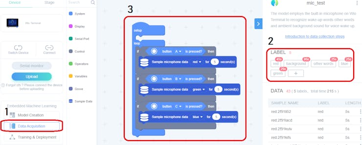 Speech Recognition using Wio Terminal & Code Craft + Edge Impulse.