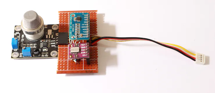 AD sensors connected to PCB