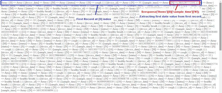 Accessing the first date value