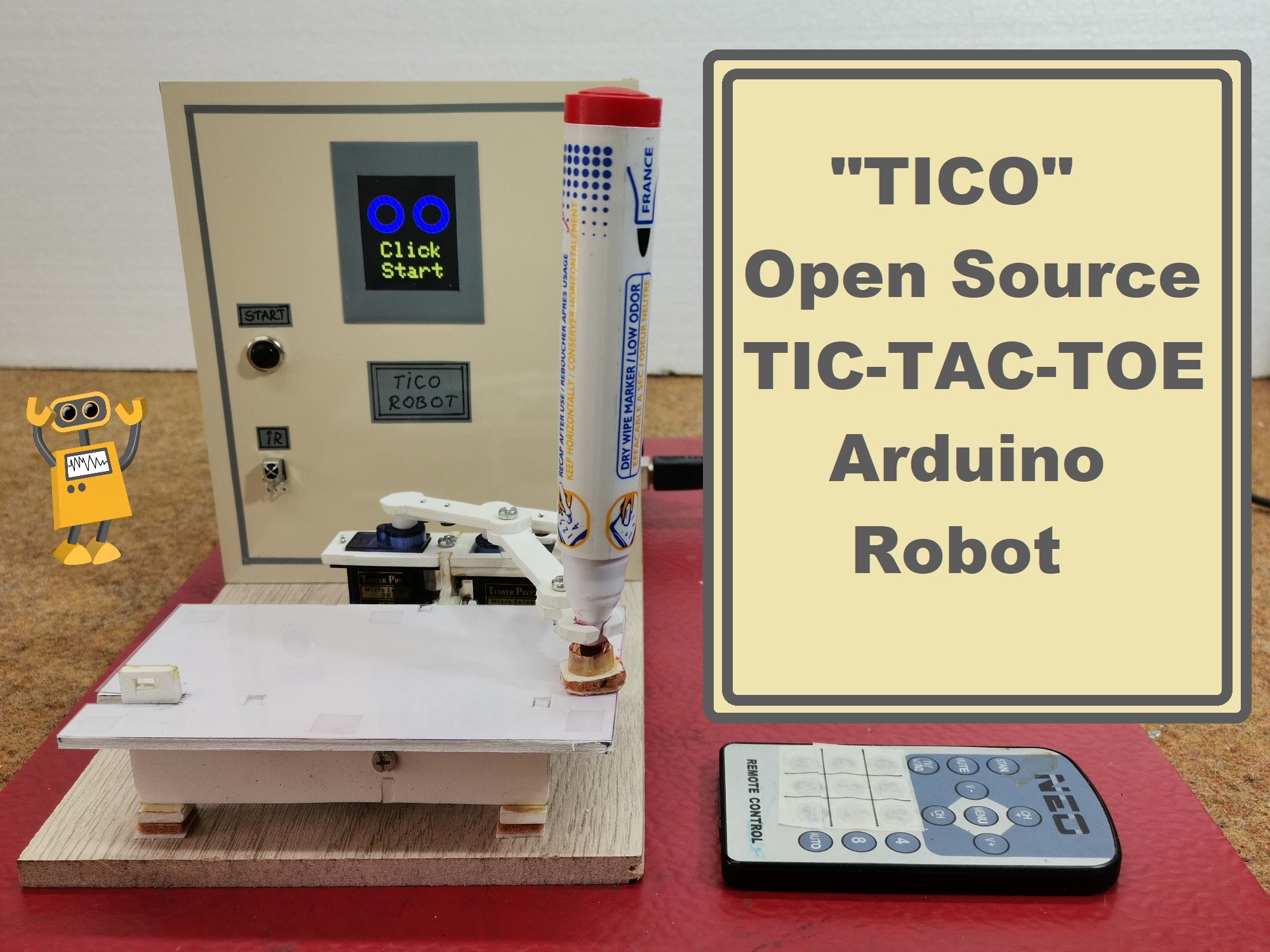 TICO - Open Source Tic-Tac-Toe Arduino Robot - Arduino Project Hub