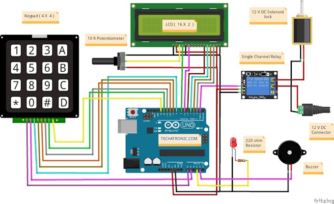 Password based door lock system using Arduino with Keypad - Arduino ...