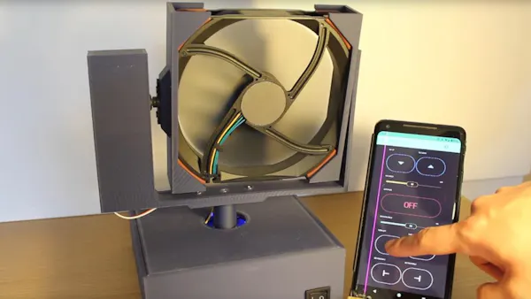 Red's Highly-Adjustable 3D-Printed Smart Desktop Fan Links an ESP32 to ...