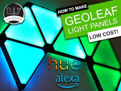 GeoLeaf - 3D printable geometric lights with Alexa & Hue