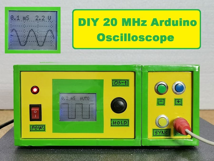 DIY Simple 20 kHz Arduino Oscilloscope on Nokia 5110 LCD
